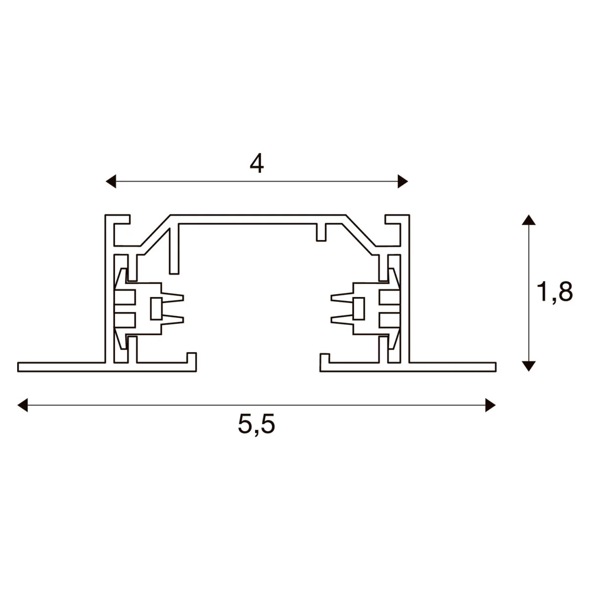 UPPO - 1-vaihekisko 2m SLV LED-valaisimille, uppoasennus - Image 6