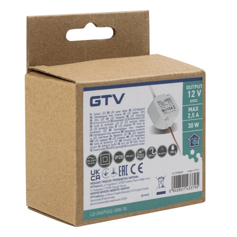 30W 12V LED-muuntaja kattokuppiin/rasiaan - Image 3