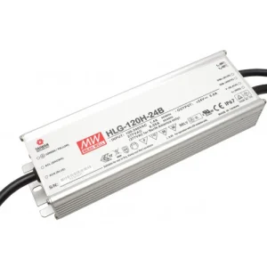 120W 24V, 1-10V himmennettävä, HLG-120H-24B LED-muuntaja, Mean Well
