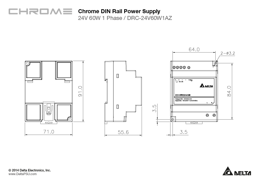 60W 24V DIN-kisko muuntaja - Image 3