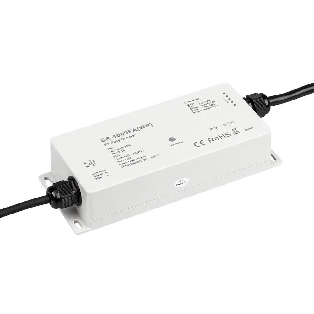 4in1 LED vastaanotin RF WiFi 4-kanav. CCT-nauhoille 12-36V 4x5A - vedenkestävä IP67 (poistuva tuote) - Image 2