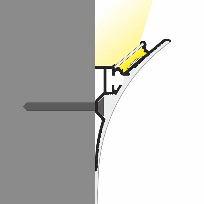 SILEÄ12 LED-profiili 2m epäsuoraan valaistukseen TRIMLESS - Image 4
