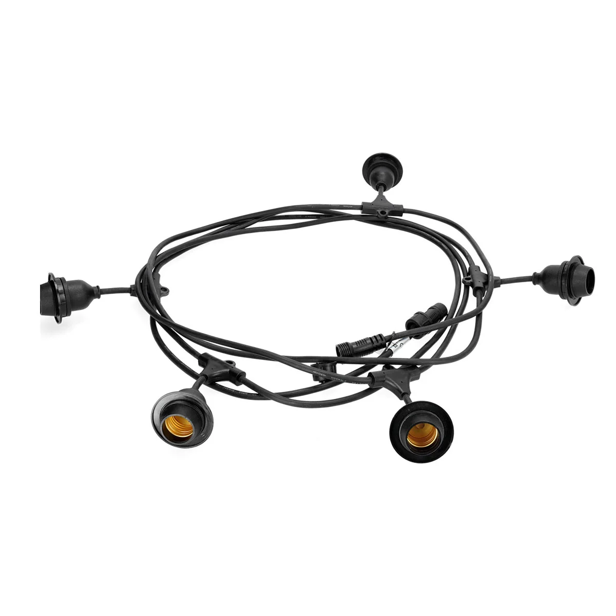 CRETE LED-valoketjusarjan 5m valoketju sis. 5kpl E27 lampunkantoja, IP44 (pelkkä 5m ketju) - Image 6