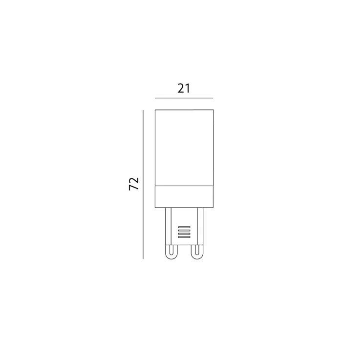 6W 3000K G9 LED-polttimo 600lm - Image 3