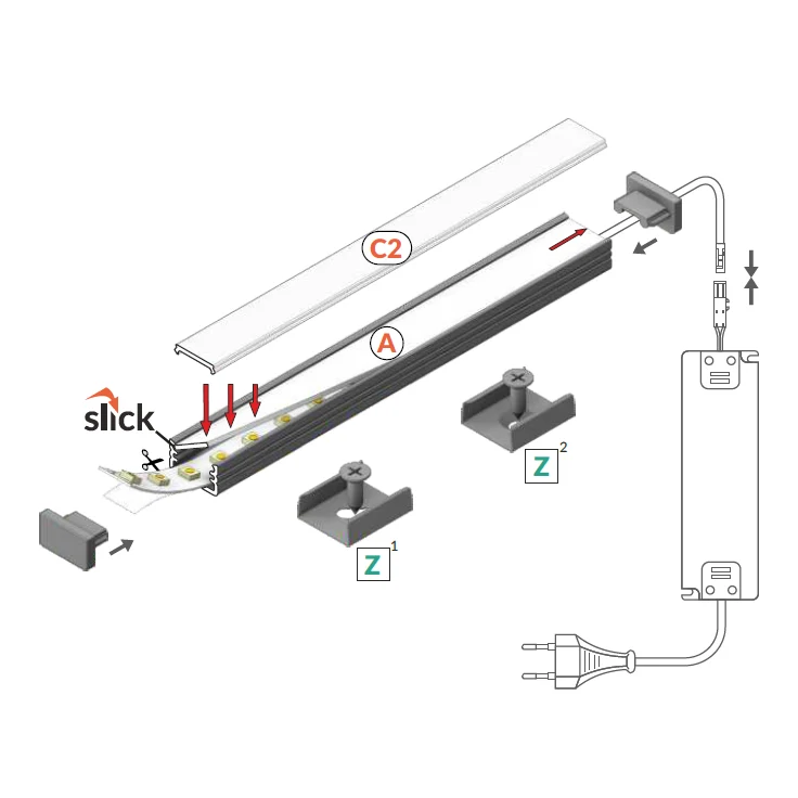 MINI8 LED-profiili 2m - Image 6