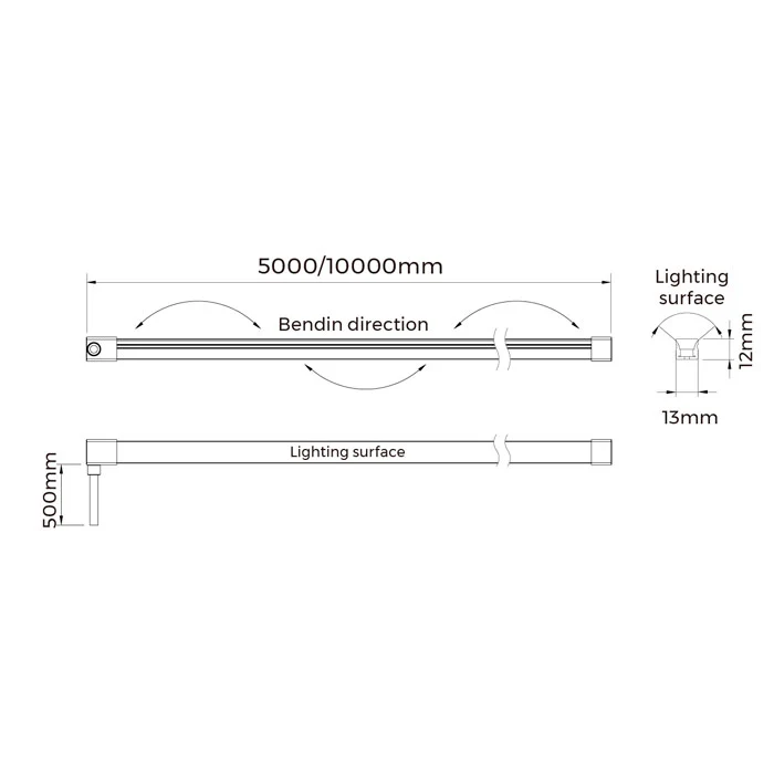 NEON STRIP 1312 - 10,6W/m 24V LED-valonauha TOP BEND 5m - 670lm/m, kosteussuojattu IP67 - Image 7