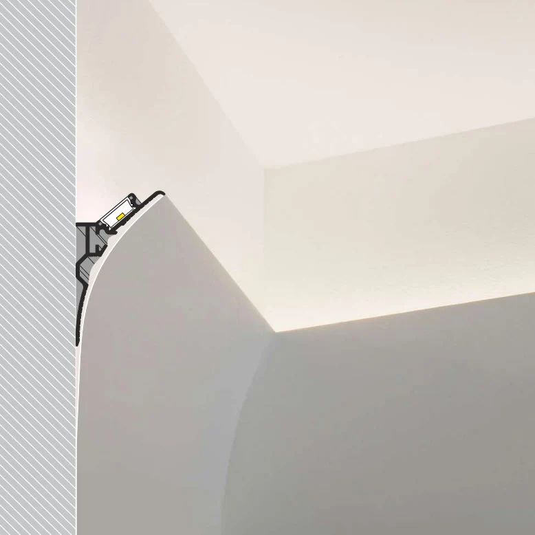 SILEÄ12 LED-profiili 2m epäsuoraan valaistukseen TRIMLESS - Image 2